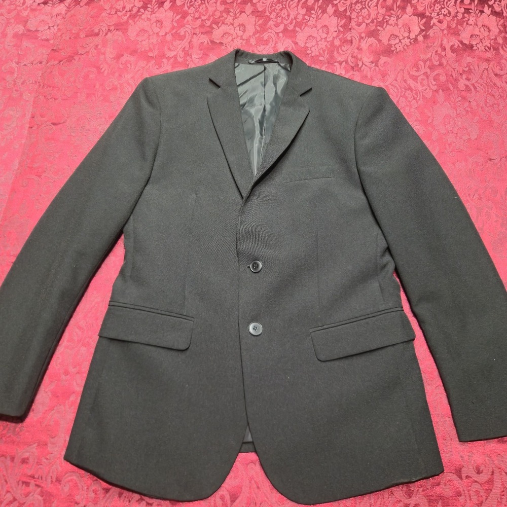 Victorio Couture Mens Blazer Jacket Black Slim Fit Size 36S 2 Button Formal